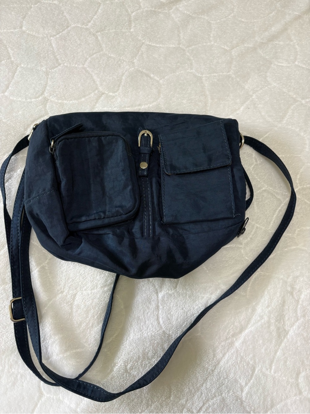 Multisac Classic Navy Crossbody Bag with Front Pockets